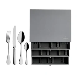 BLOIS MIROIR Colis écrin 124 couverts monobloc lame scie