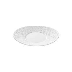 BOREAL SATIN BLANC Soucoupe à déjeuner ovale 20 x 17 cm