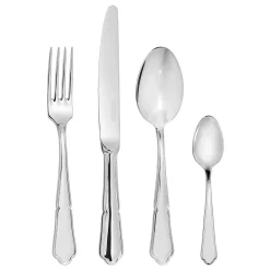 CONTOUR MIROIR Coffret 24 couverts manche orfèvre lame scie