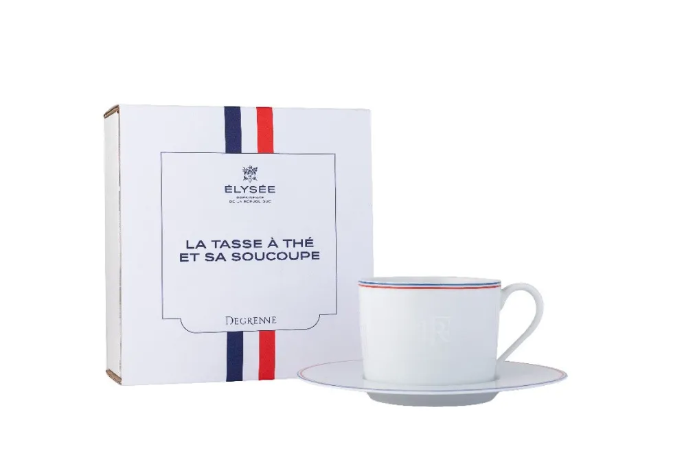 DEGRENNE ELYSEE Coffret tasse et soucoupe à thé