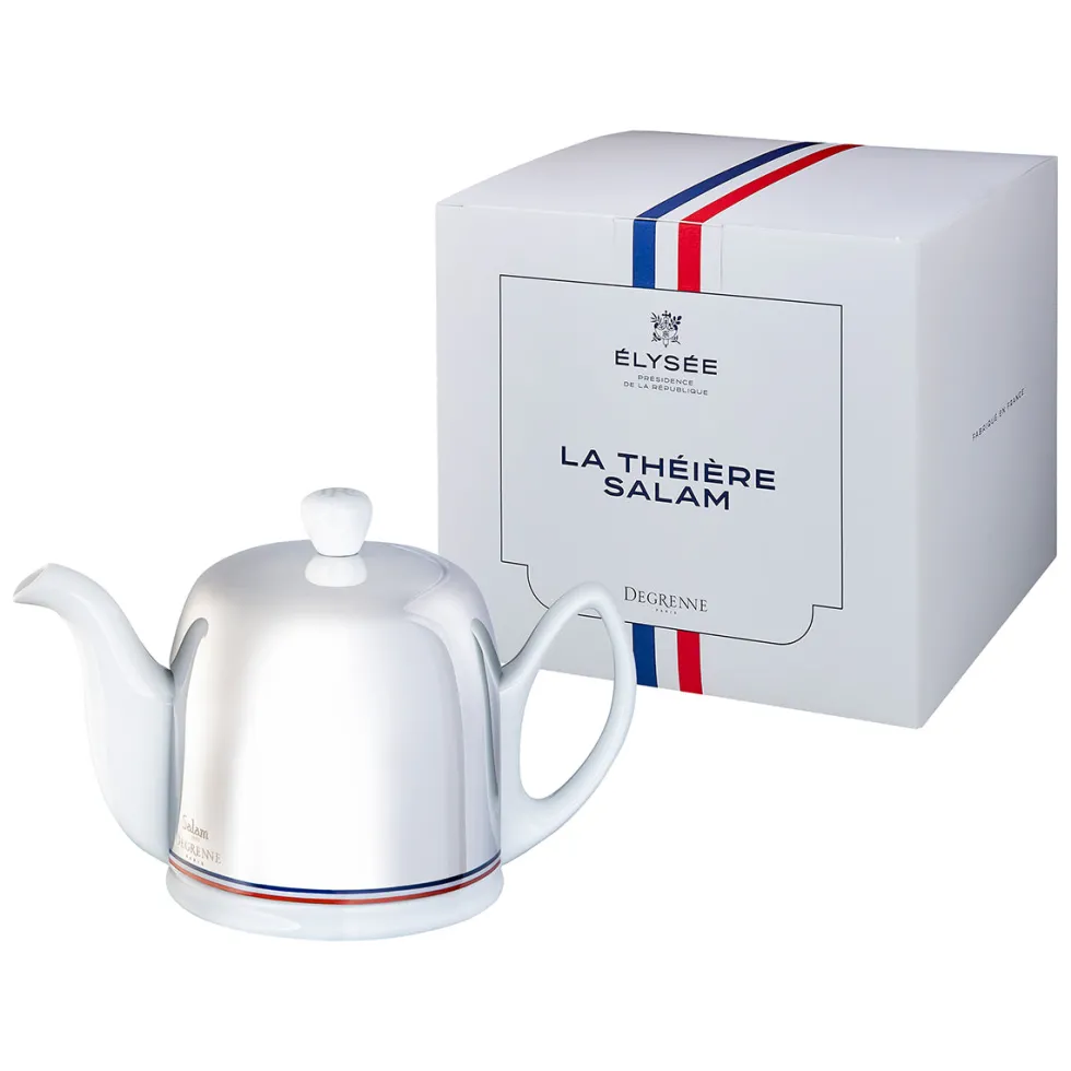 DEGRENNE ELYSEE Théière 4 tasses cloche miroir République française
