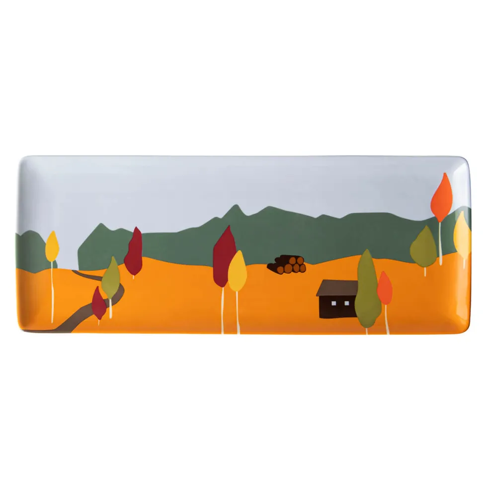 DESTINATION FORET Plat à cake 40 x 16 cm