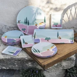 DESTINATION SUD Plat à cake 40 x 16 cm