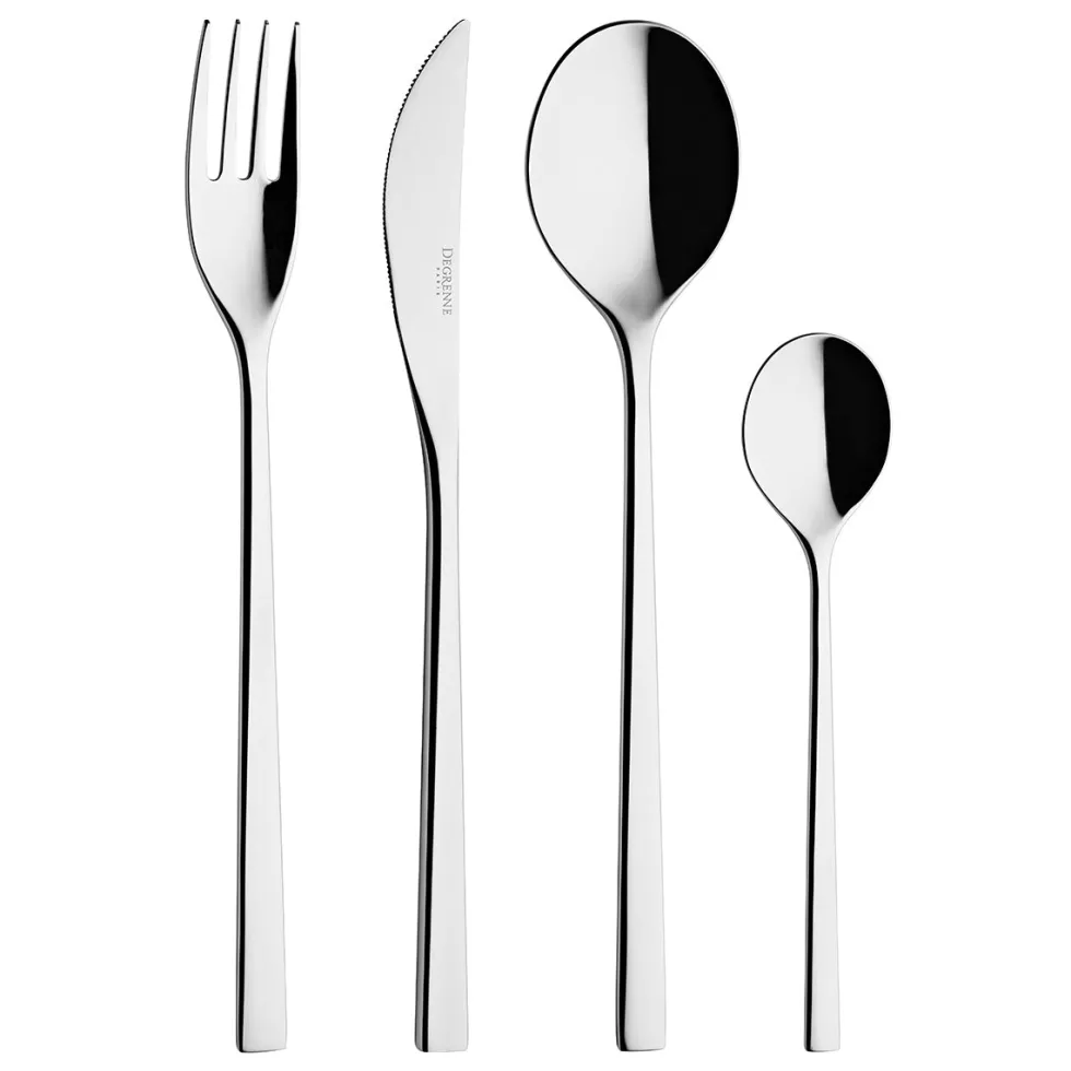 FUSE MIROIR Coffret 24 couverts monobloc lame scie