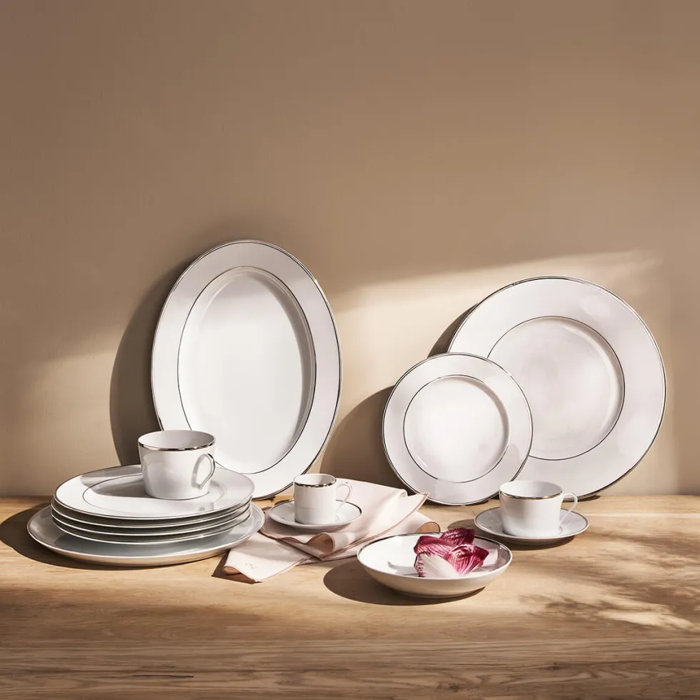 GALON PLATINE Assiette de présentation 32 cm
