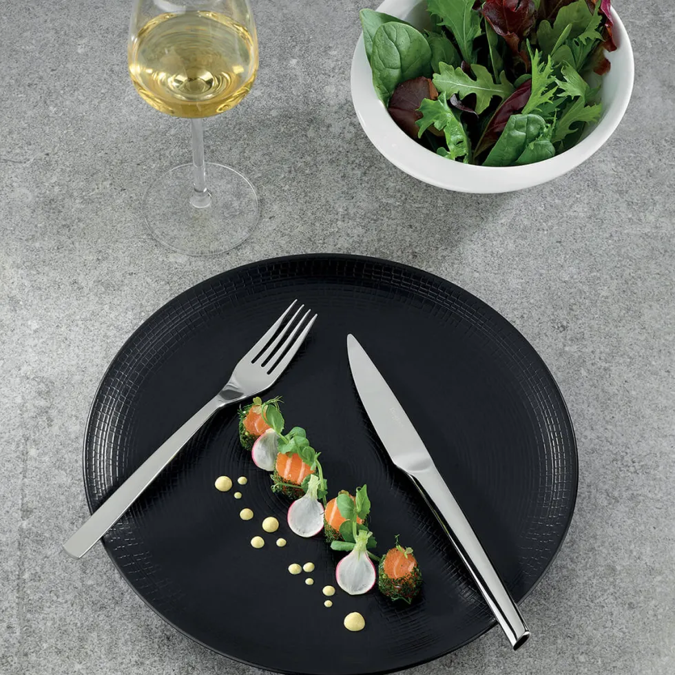 GUEST MIROIR Coffret 24 couverts monobloc lame scie