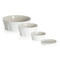 LA VAISSELLE DE L'ECONOME BLANCHE Coffret bol droit et assiette 18 cm