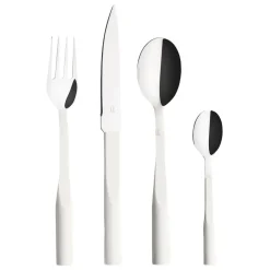 L'E STARCK BLANC NAVET Coffret 24 couverts lame scie