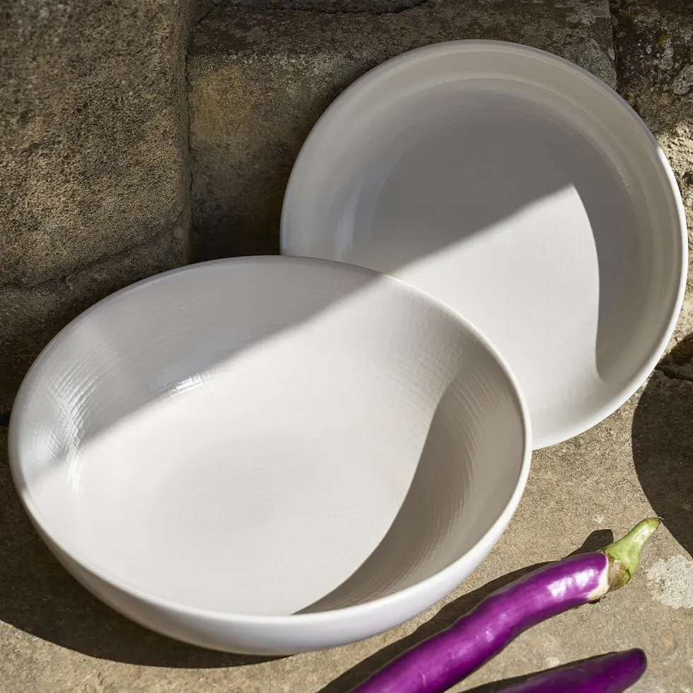 MODULO NATURE KAOLIN Grande assiette creuse 21 cm