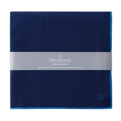 NUANCES COTON & LIN BLEU NUIT Nappe carrée 180 x 180 cm