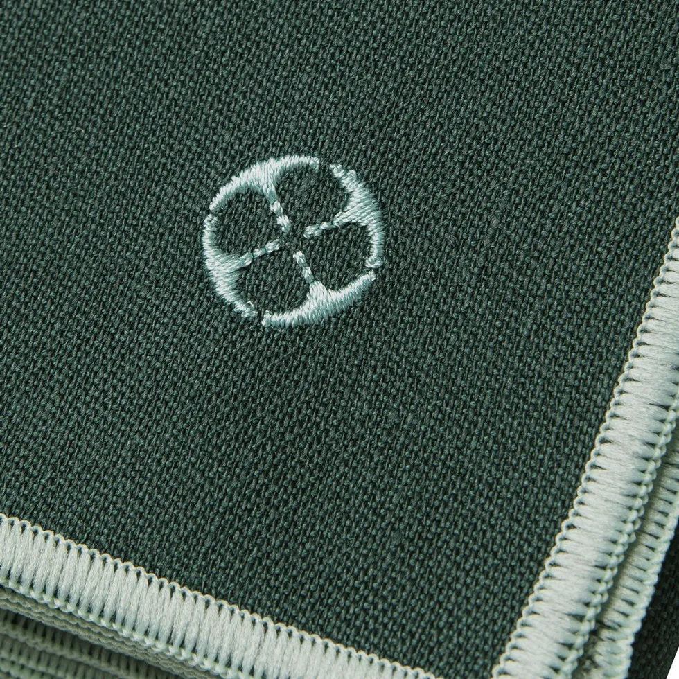 NUANCES COTON & LIN VERT EMERAUDE Nappe carrée 180 x 180 cm