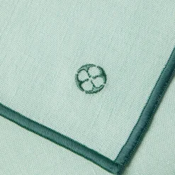 NUANCES COTON & LIN VERT MENTHE Nappe carrée 180 x 180 cm