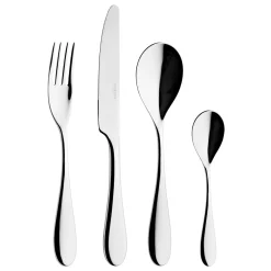 ONDE MIROIR Coffret 24 couverts monobloc lame scie ronde