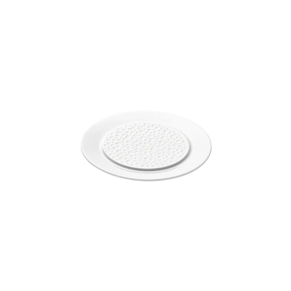 PERLES DE ROSEE BLANCHES Assiette à pain 14 cm