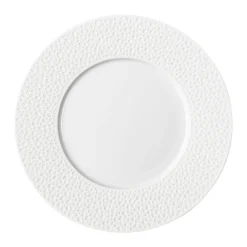 PERLES DE ROSEE BLANCHES Assiette plate ronde 27,9 cm