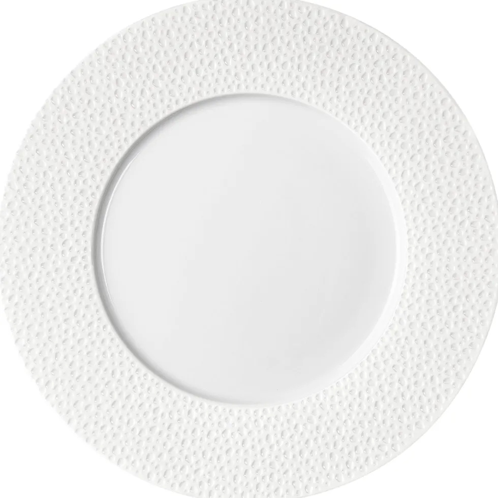 PERLES DE ROSEE BLANCHES Assiette de présentation 32 cm