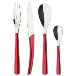QUARTZ MIROIR ROUGE Coffret 24 couverts lame scie