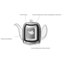 SALAM CLASSIQUE Théière 4 tasses cloche miroir
