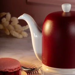 SALAM MINERALE Théière 6 tasses cloche bordeaux