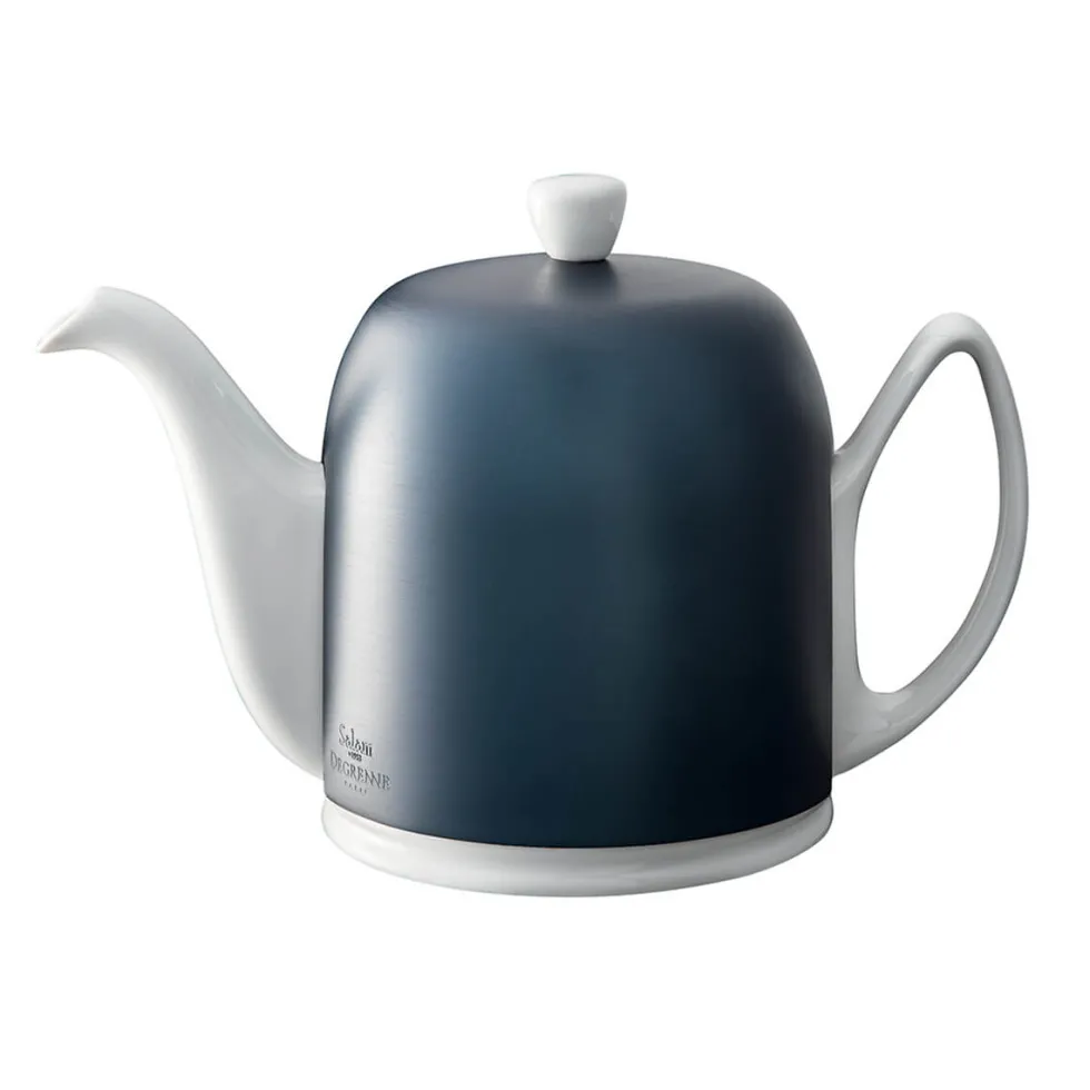 SALAM MINERALE Théière cloche cobalt - corps blanc