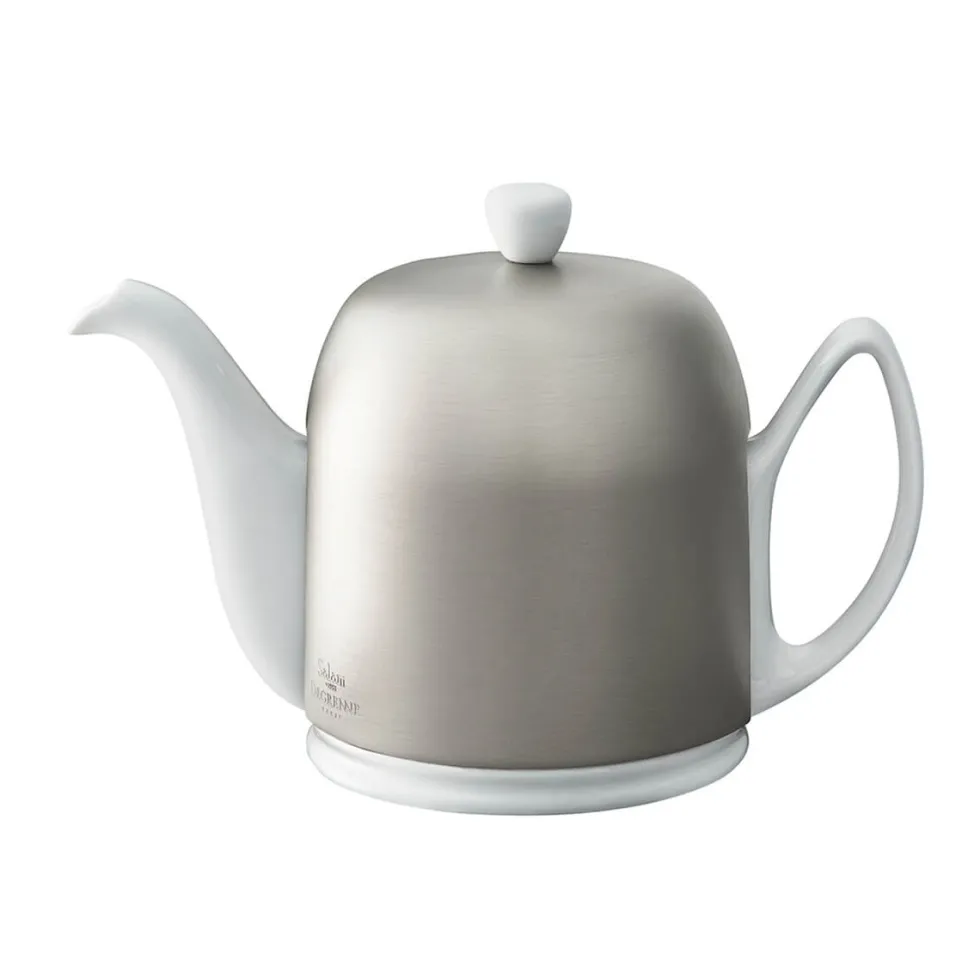 SALAM MINERALE Théière cloche zinc - corps blanc