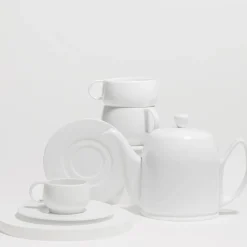 SALAM MONOCHROME Théière 6 tasses cloche blanche