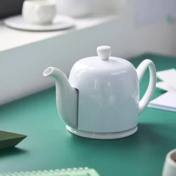 SALAM MONOCHROME Théière 4 tasses cloche blanche
