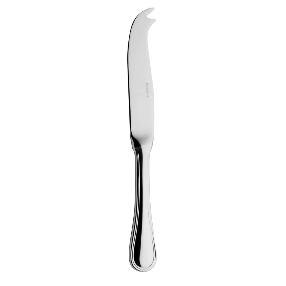 VERLAINE MIROIR Couteau à fromage manche orfèvre lame unie