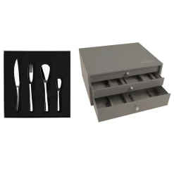XY MIROIR Colis écrin 99 couverts monobloc lame scie
